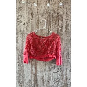 Color Story cropped quarter sleeve shirt